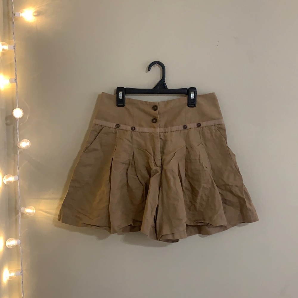 Matthew Williamson khaki flowy shorts